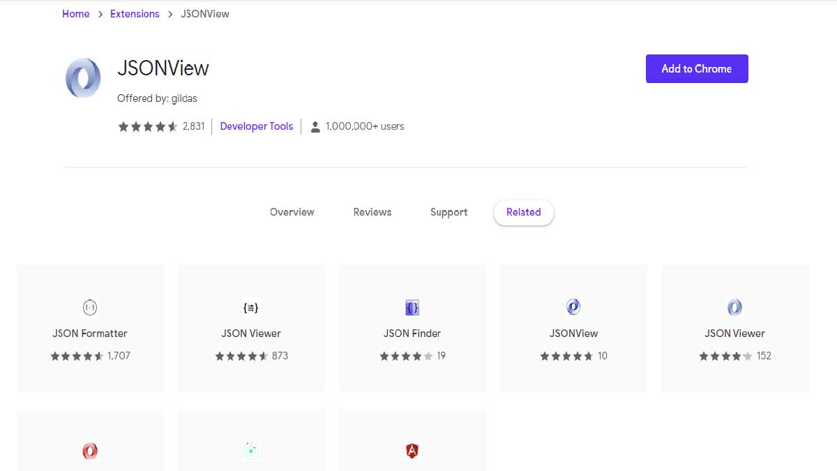 JSONView- افزونه زیبا کننده جیسان