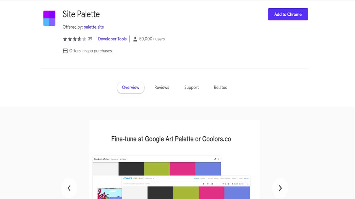 Site Palette- افزونه تولید کننده پالت