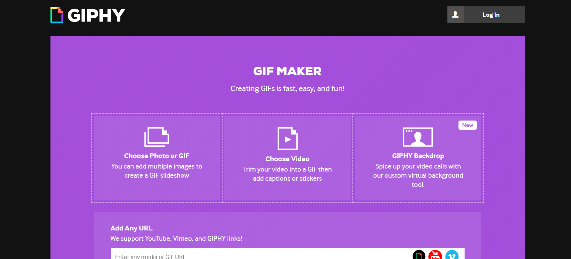 Giphy - ابزار تولید محتوای بصری