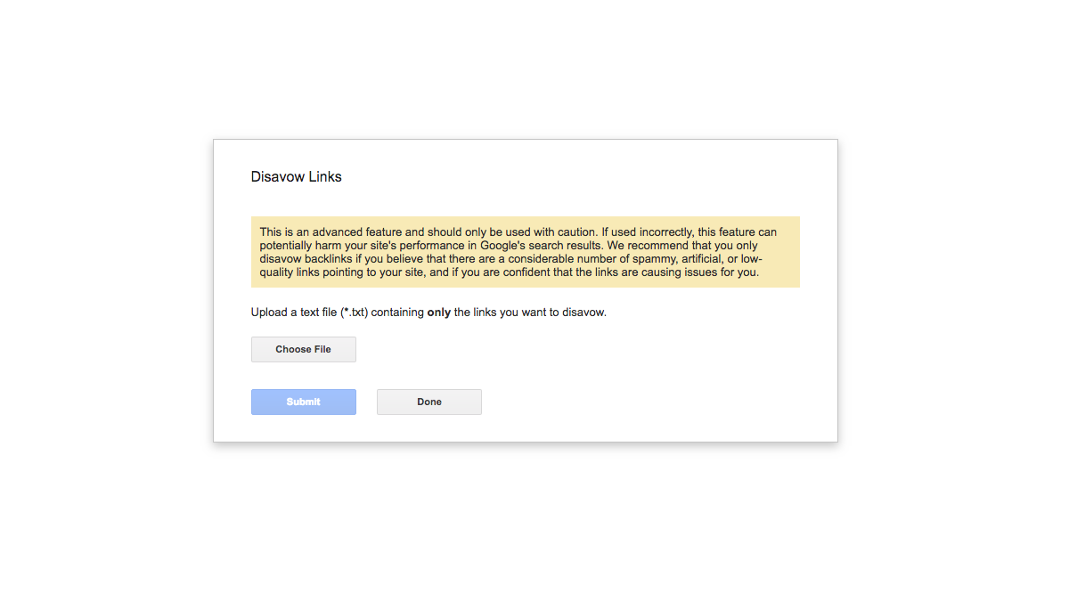 disavow links