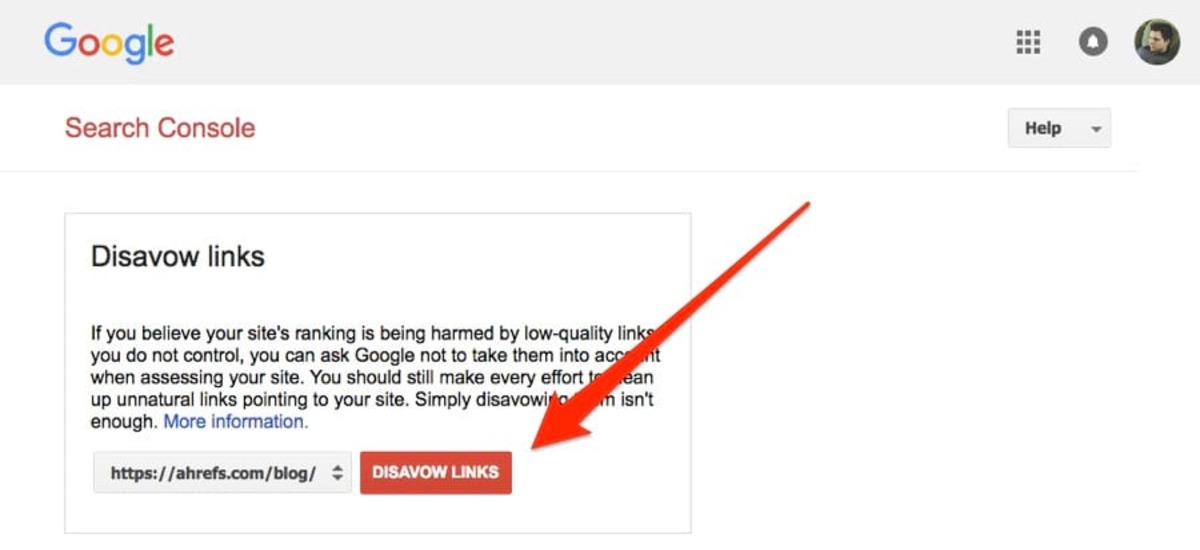 disavow tool