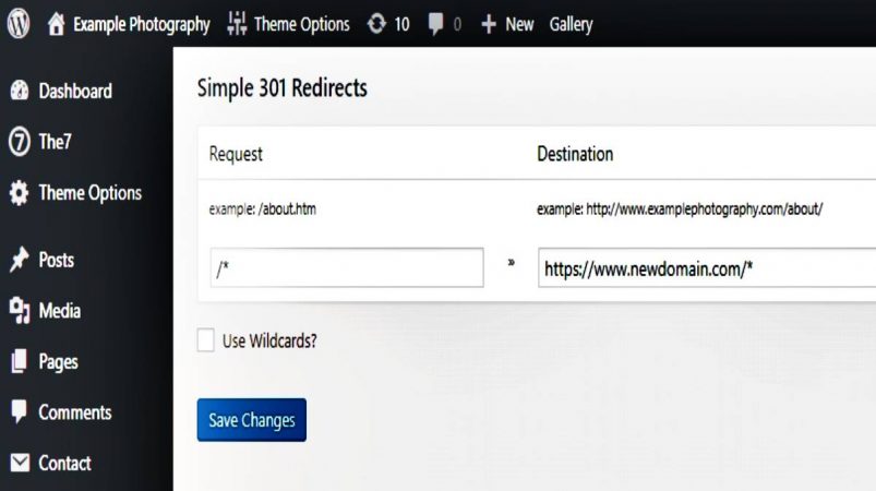 افزونه simple 301 redirect در وردپرس